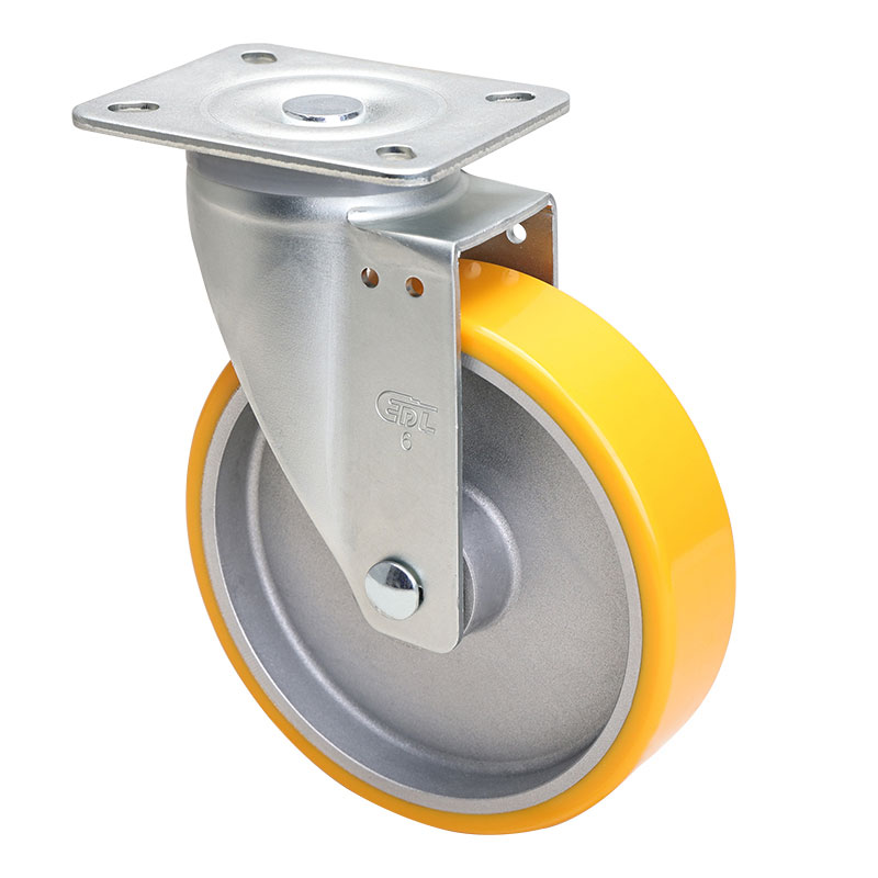 EDL Medium 6" 300kg Plate Swivel TPU Caster 66116-666-86A