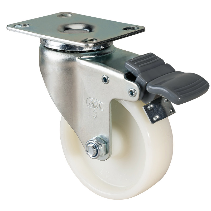 EDL Light 3'' 80kg Plate Brake TPA Caster 36123H-363-23