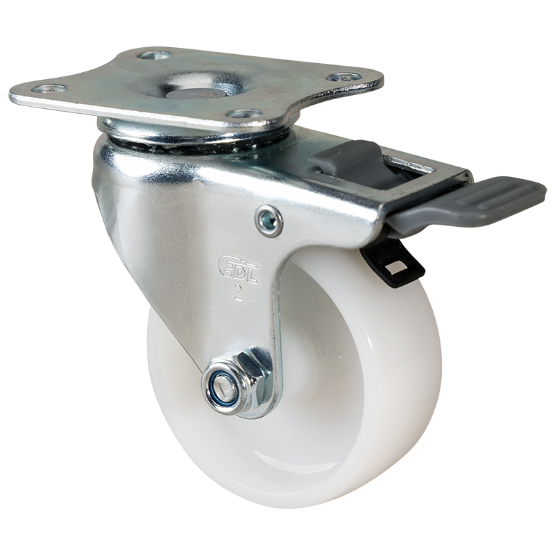 EDL Mini 2'' 40kg Plate Plastic Dual Brake TPA Caster 26122H-262-23